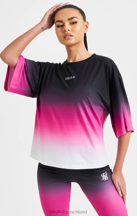 SikSilk Rosa verblassendes T-Shirt Frauen 680DH56 Bekleidung