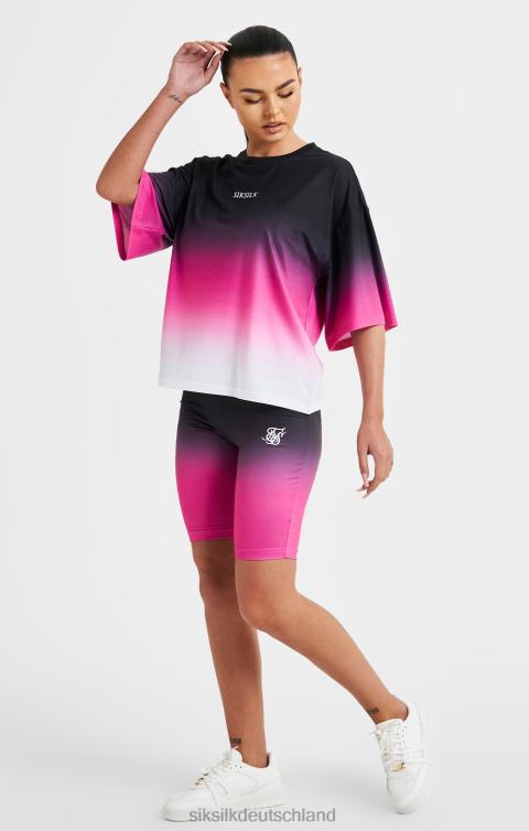 SikSilk Rosa verblassendes T-Shirt Frauen 680DH56 Bekleidung