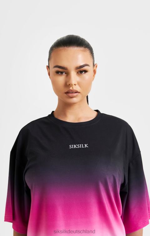SikSilk Rosa verblassendes T-Shirt Frauen 680DH56 Bekleidung
