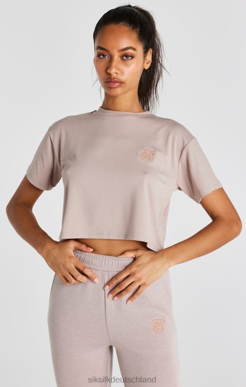 SikSilk Verwaschenes rosa Crop-T-Shirt Frauen 680DH34 Bekleidung