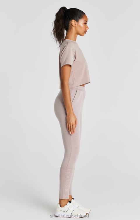 SikSilk Verwaschenes rosa Crop-T-Shirt Frauen 680DH34 Bekleidung