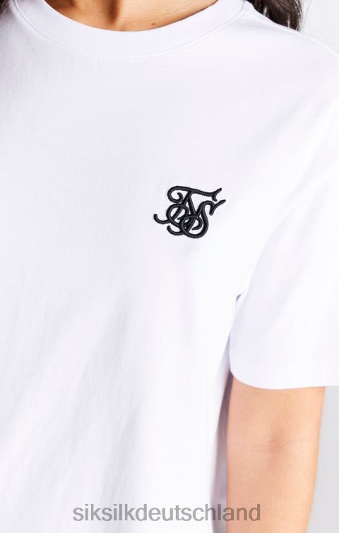 SikSilk Weißes Essential-Boyfriend-T-Shirt Frauen 680DH27 Bekleidung