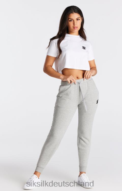 SikSilk Weißes Essential-Crop-T-Shirt mit Box-Fit-Passform Frauen 680DH24 Bekleidung