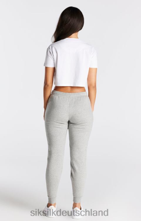 SikSilk Weißes Essential-Crop-T-Shirt mit Box-Fit-Passform Frauen 680DH24 Bekleidung