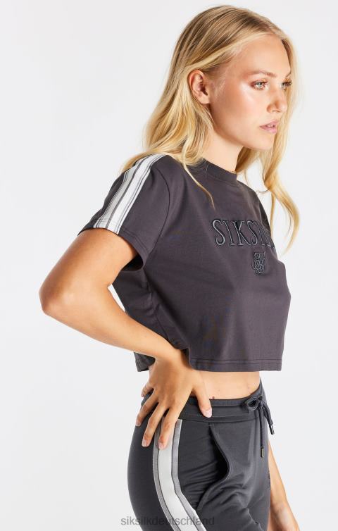 SikSilk graues Crop-T-Shirt Frauen 680DH30 Bekleidung