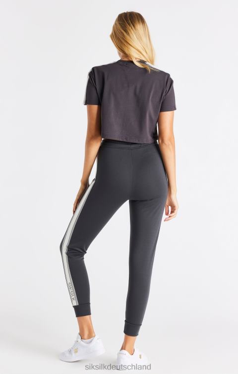 SikSilk graues Crop-T-Shirt Frauen 680DH30 Bekleidung