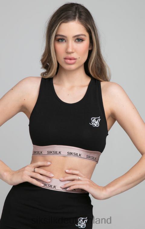 SikSilk Rosafarbenes Bralette – schwarz Frauen 680DH209 Bekleidung
