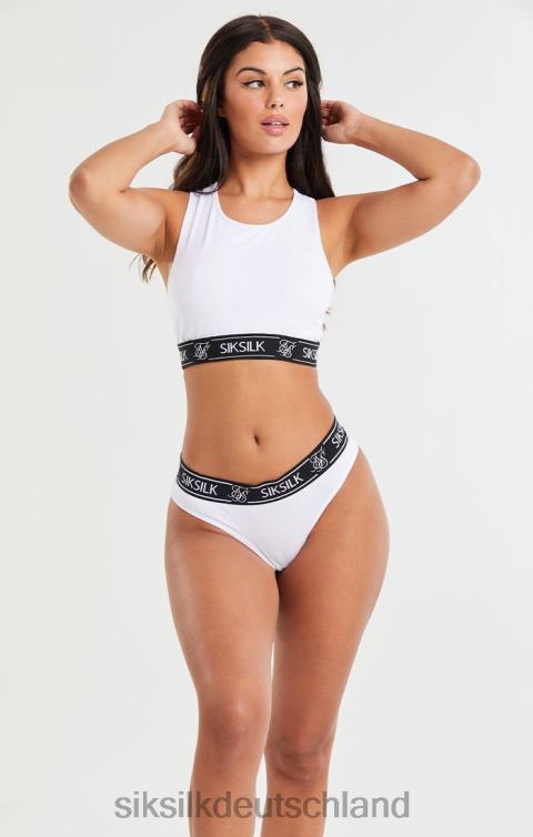 SikSilk Weißes Racerback-Bralette Frauen 680DH223 Bekleidung