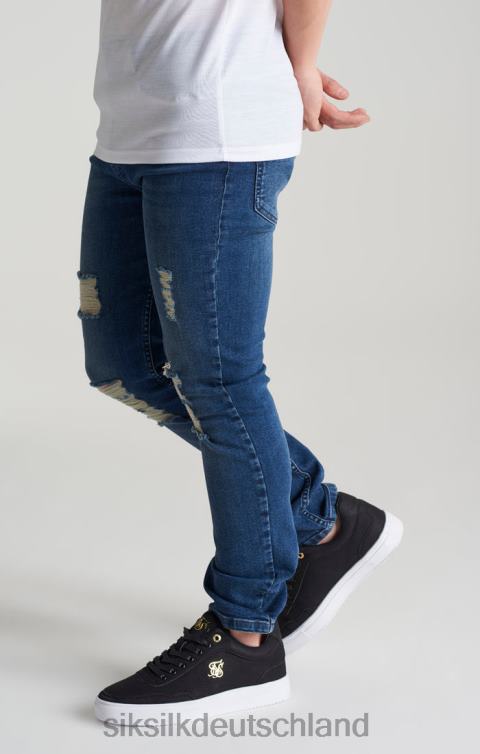 SikSilk Slim-Jeans aus Midstone-Jeans im Distressed-Look Jungen 680DH309 Bekleidung