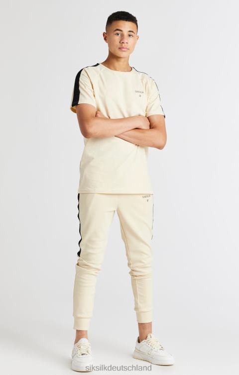 SikSilk Beigefarbene Jogginghose mit Streifen Jungen 680DH305 Bekleidung
