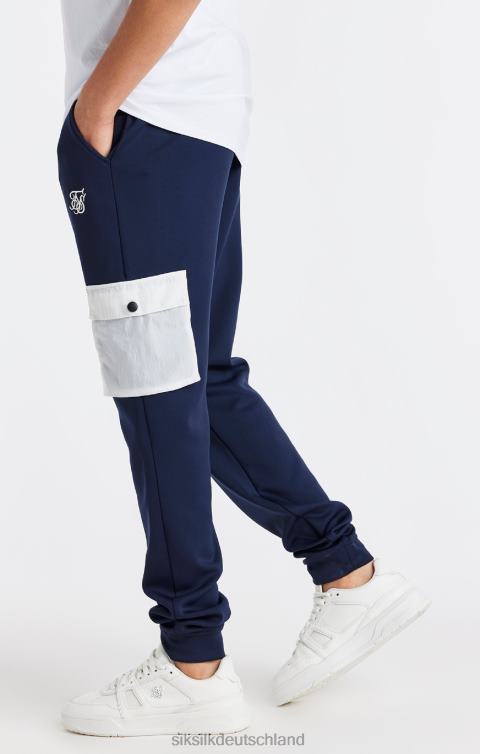 SikSilk Marineblaue Cargohose mit Taschen Jungen 680DH306 Bekleidung