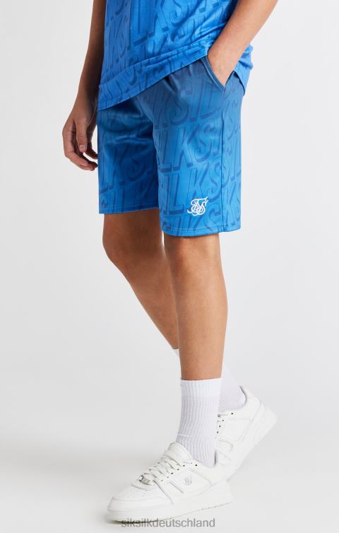 SikSilk Blaue Fade-Shorts mit normaler Passform und Markenlogo Jungen 680DH314 Bekleidung