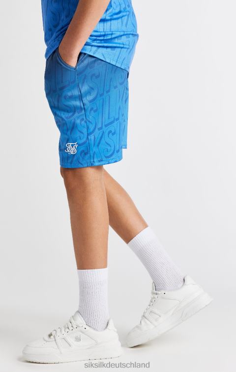 SikSilk Blaue Fade-Shorts mit normaler Passform und Markenlogo Jungen 680DH314 Bekleidung