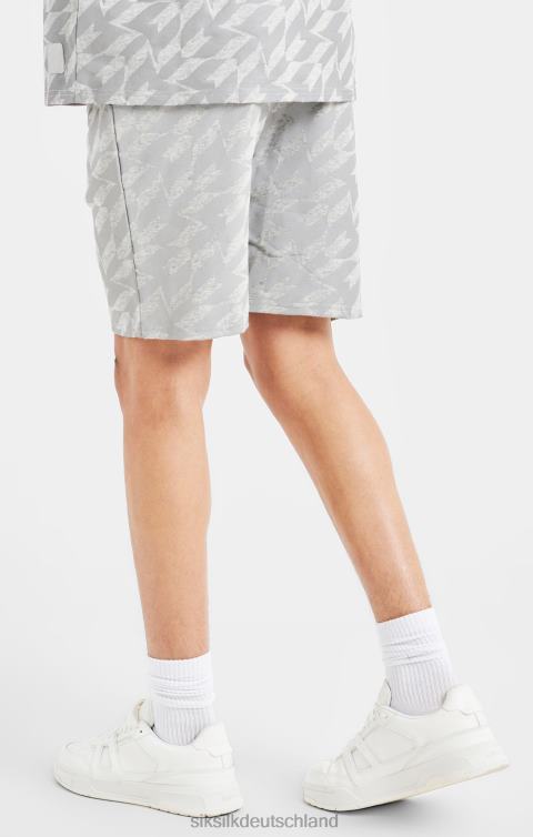 SikSilk x Messi Silver Print Short – Graumeliert Jungen 680DH311 Bekleidung