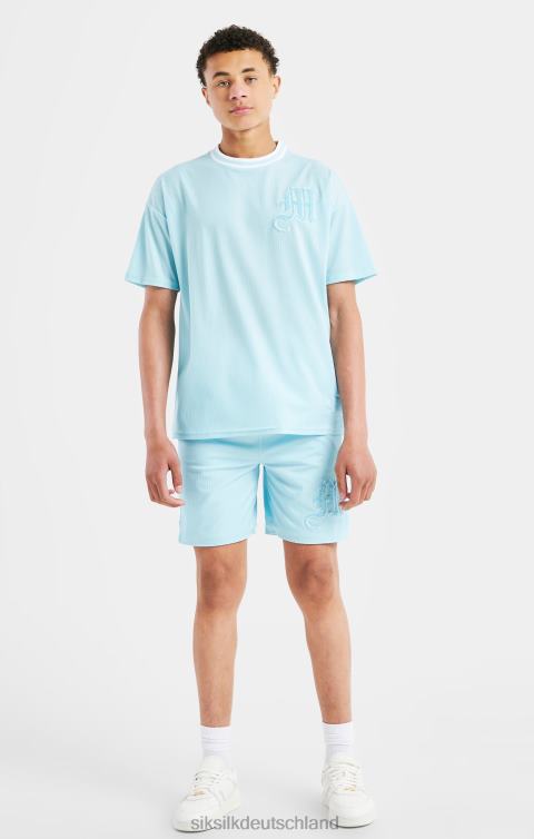 SikSilk x Shorts mit lockerer Passform und Messi-Logo – Blau Jungen 680DH313 Bekleidung