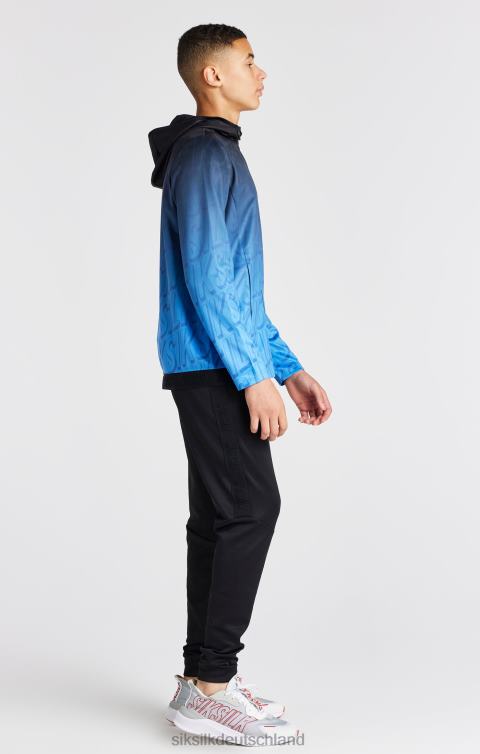 SikSilk Blauer, verblasster Kapuzenpullover mit Reißverschluss Jungen 680DH293 Bekleidung