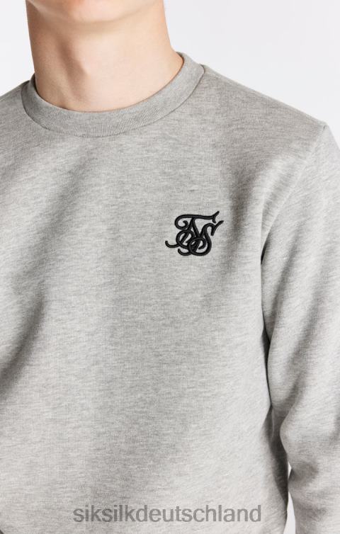 SikSilk Grau meliertes Essentials-Sweatshirt Jungen 680DH289 Bekleidung