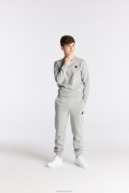 SikSilk Grau meliertes Essentials-Sweatshirt Jungen 680DH289 Bekleidung