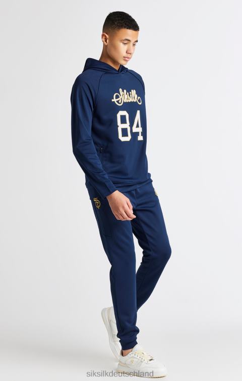 SikSilk Marineblauer Retro-Kapuzenpullover Jungen 680DH294 Bekleidung
