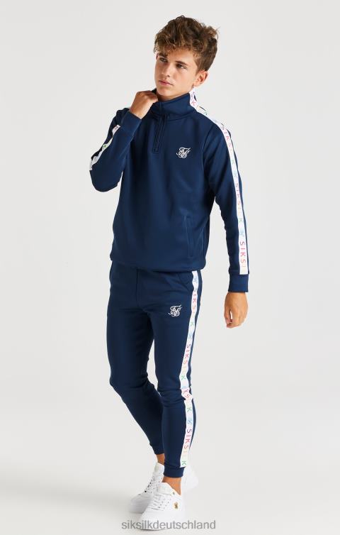SikSilk Regenbogen-Trichterhalsausschnitt – Marineblau Jungen 680DH287 Bekleidung