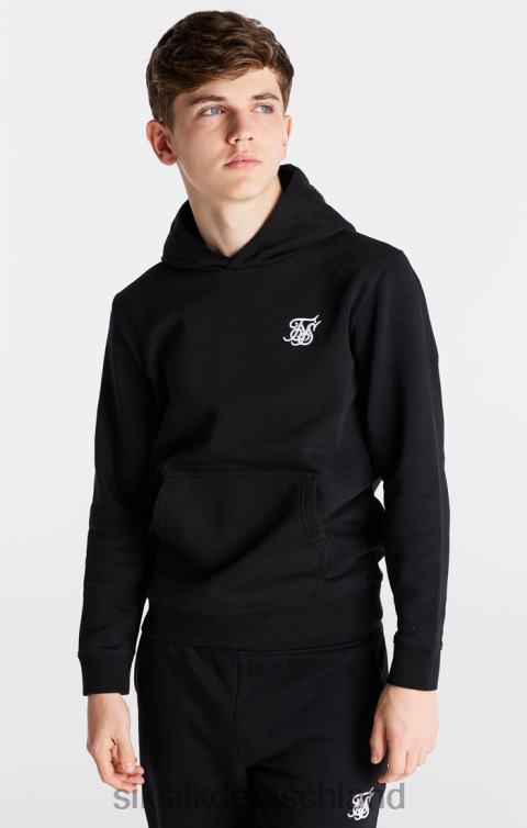 SikSilk Schwarzer Essentials-Kapuzenpullover zum Überziehen Jungen 680DH290 Bekleidung