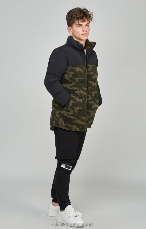 SikSilk Pufferjacke aus Borg-Camouflage Jungen 680DH297 Bekleidung
