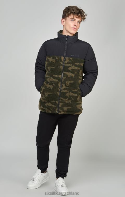 SikSilk Pufferjacke aus Borg-Camouflage Jungen 680DH297 Bekleidung