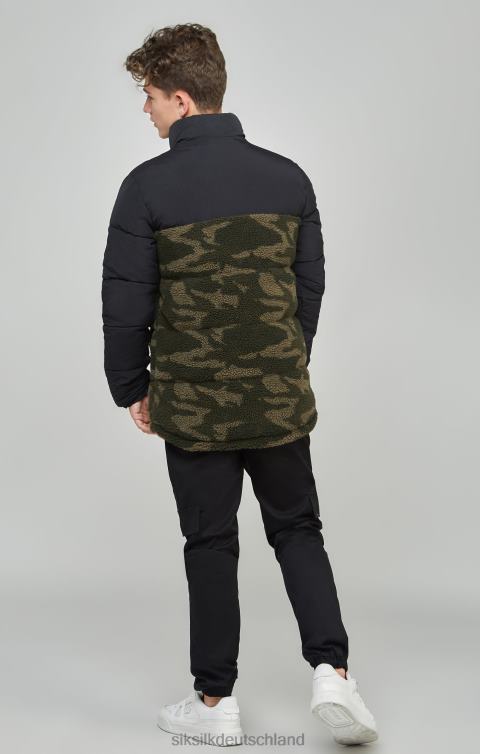 SikSilk Pufferjacke aus Borg-Camouflage Jungen 680DH297 Bekleidung