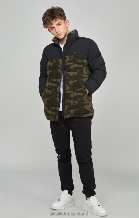 SikSilk Pufferjacke aus Borg-Camouflage Jungen 680DH297 Bekleidung