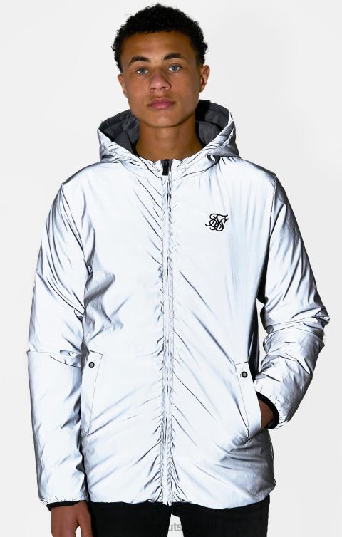 SikSilk graue wendbare Luftpolsterjacke Jungen 680DH298 Bekleidung