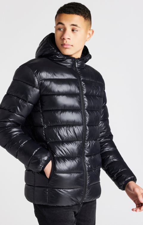 SikSilk schwarze, leichte Luftpolsterjacke Jungen 680DH299 Bekleidung