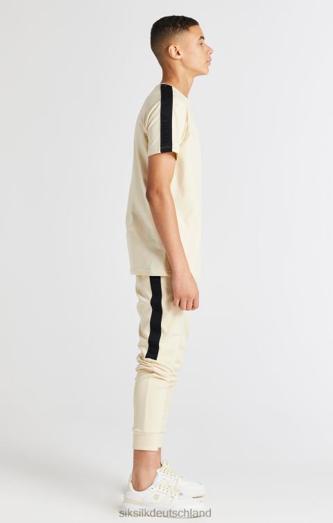 SikSilk Beigefarbenes Raglan-T-Shirt mit Streifen Jungen 680DH282 Bekleidung