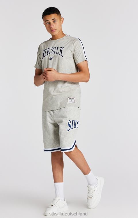 SikSilk Grau meliertes College-T-Shirt Jungen 680DH283 Bekleidung