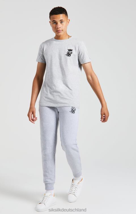 SikSilk x Grau meliertes Messi-Fitness-T-Shirt Jungen 680DH281 Bekleidung