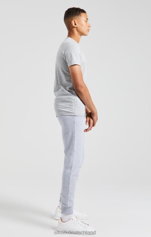 SikSilk x Grau meliertes Messi-Fitness-T-Shirt Jungen 680DH281 Bekleidung