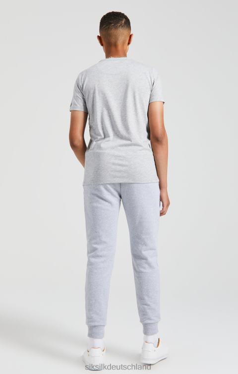 SikSilk x Grau meliertes Messi-Fitness-T-Shirt Jungen 680DH281 Bekleidung