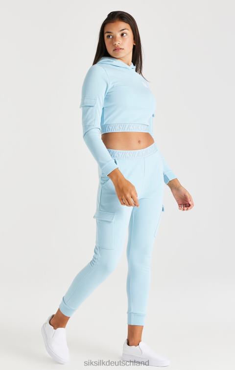 SikSilk Cargohose mit Klebeband – blau Mädchen 680DH352 Bekleidung