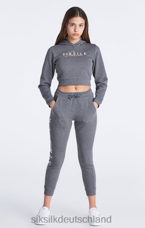 SikSilk Grau meliertes, charakteristisches Trainingsoberteil Mädchen 680DH329 Bekleidung