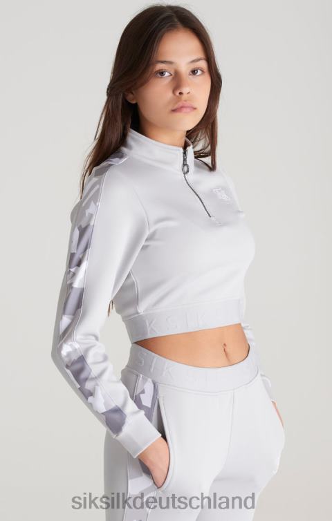 SikSilk Graues Trainingsoberteil mit Camouflage-Einsätzen Mädchen 680DH338 Bekleidung
