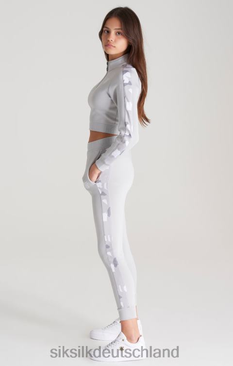 SikSilk Graues Trainingsoberteil mit Camouflage-Einsätzen Mädchen 680DH338 Bekleidung