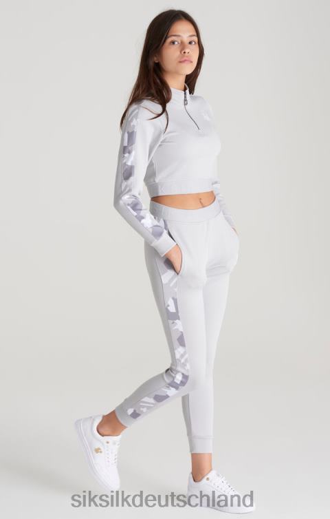 SikSilk Graues Trainingsoberteil mit Camouflage-Einsätzen Mädchen 680DH338 Bekleidung