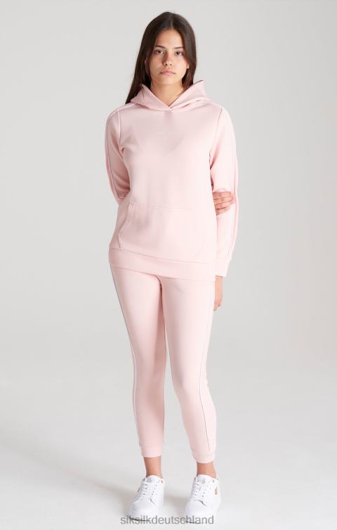 SikSilk Rosafarbener Kapuzenpullover mit Veloursband Mädchen 680DH336 Bekleidung