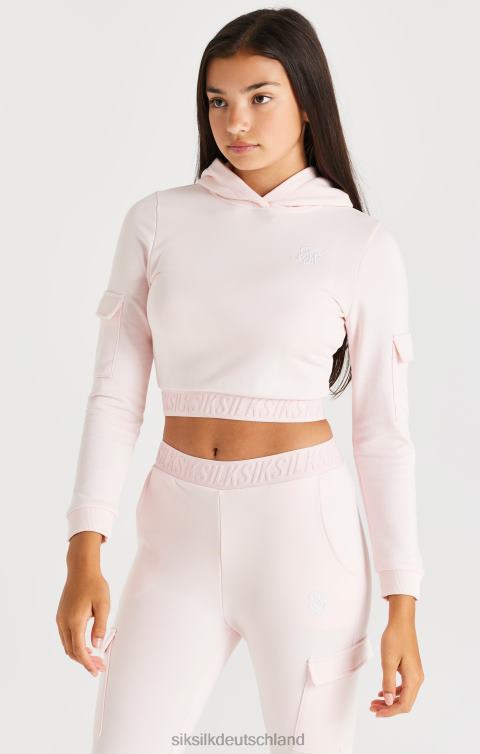 SikSilk Verklebte Cargo-Kapuze – rosa Mädchen 680DH331 Bekleidung