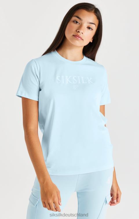 SikSilk Marken-T-Shirt – blau Mädchen 680DH319 Bekleidung