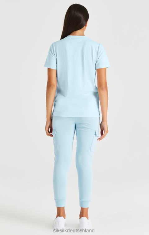 SikSilk Marken-T-Shirt – blau Mädchen 680DH319 Bekleidung