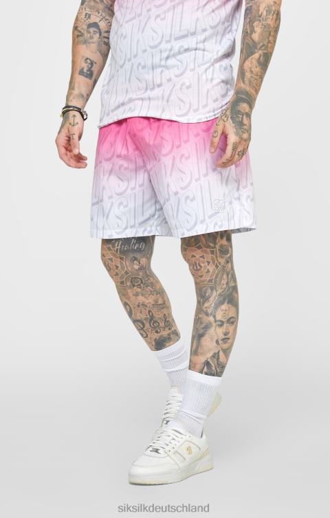 SikSilk Rosafarbene Badeshorts mit verblassendem Logo Männer 680DH614 Bekleidung