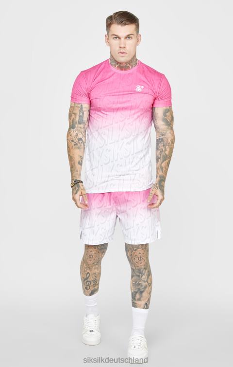SikSilk Rosafarbene Badeshorts mit verblassendem Logo Männer 680DH614 Bekleidung