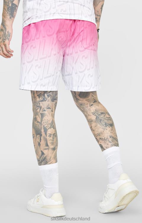 SikSilk Rosafarbene Badeshorts mit verblassendem Logo Männer 680DH614 Bekleidung
