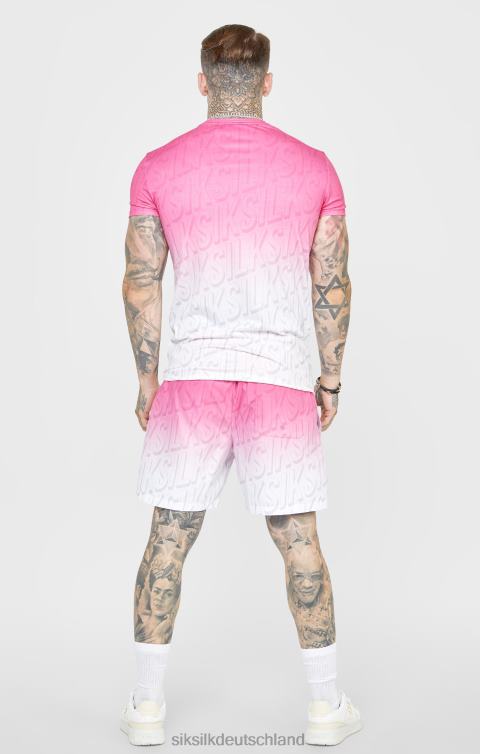 SikSilk Rosafarbene Badeshorts mit verblassendem Logo Männer 680DH614 Bekleidung