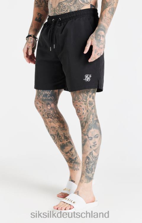 SikSilk Schwarze Essential-Badeshorts Männer 680DH617 Bekleidung
